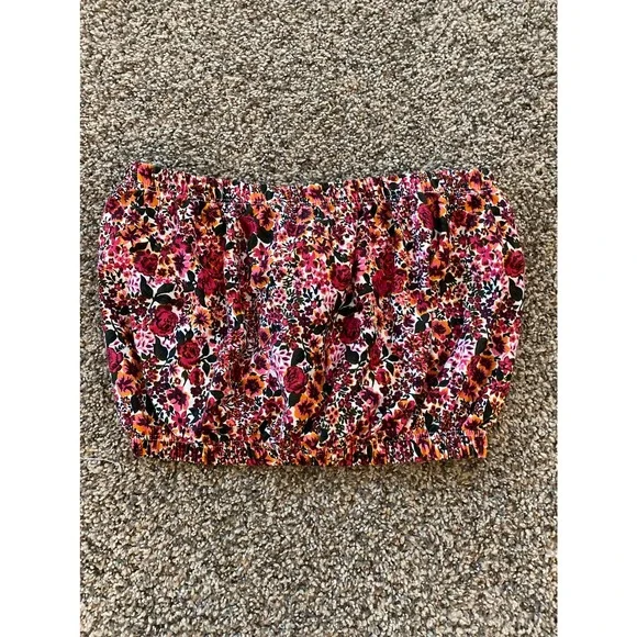 Top Shop Floral Tube Top - US size 6 - Picture 2 of 4